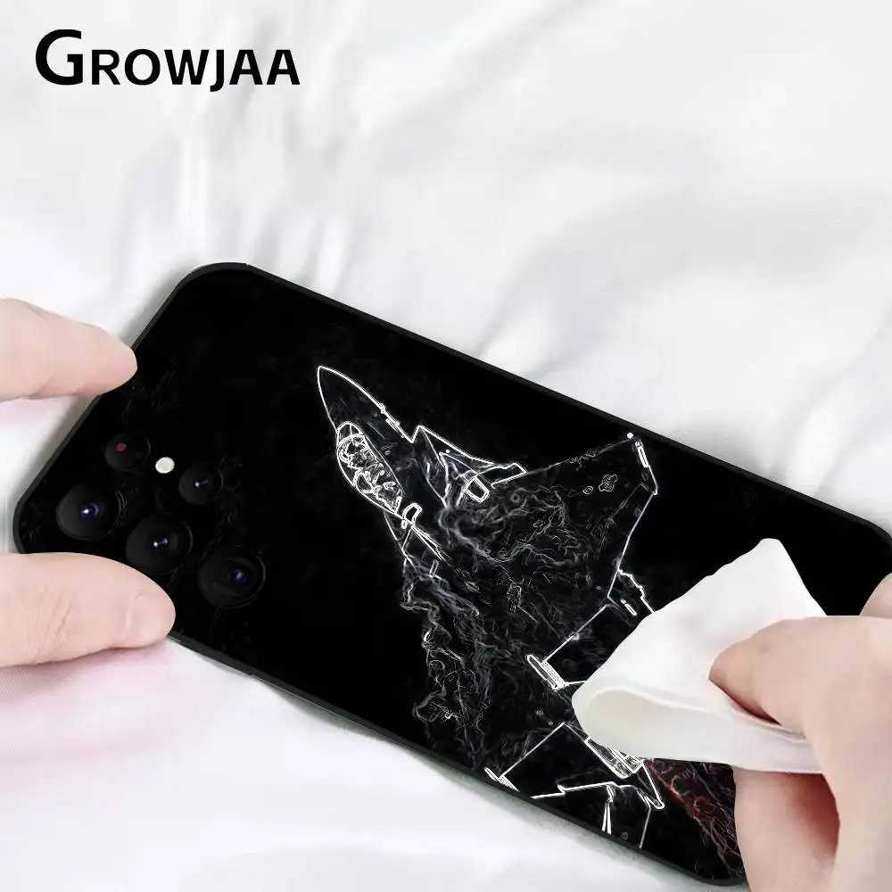 حافظة لهاتف سامسونج جالاكسي S24 Ultra S22 S23 Ultra S21 S20 5G واقية من السيليكون والبولي يوريثان الناعم Funda