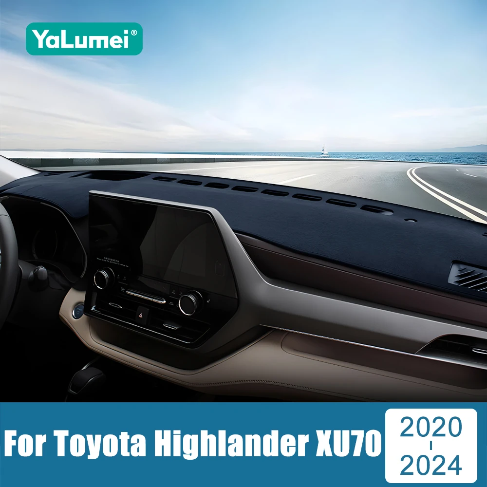 

Car Dashboard Cover Sun Shade Avoid Light Mat Instrument Panel For Toyota Highlander XU70 Kluger 2020 2021 2022 2023 2024 Hybrid