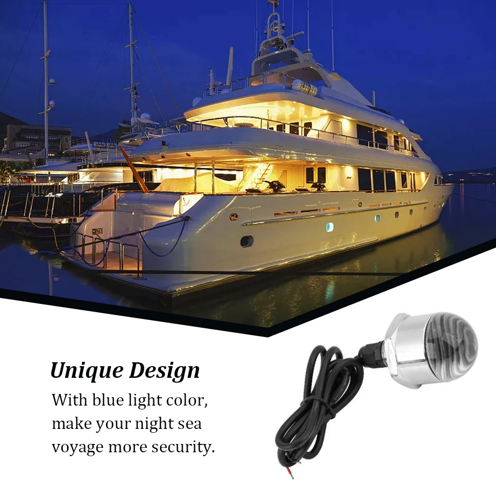 

Signal Lamp Round Blue 12V Waterproof Lamps Sailing Emergency Stainless Steel Lights Accessory Boat Yacht RV Marine