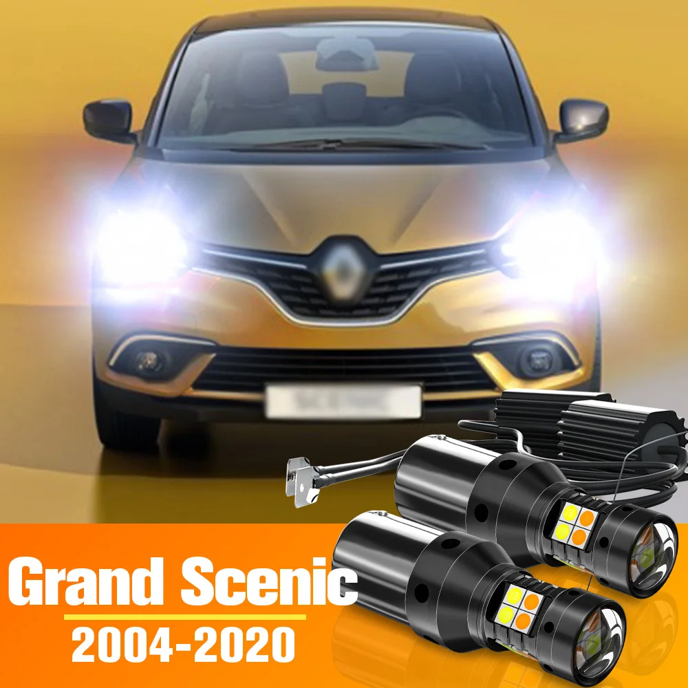 

2x Dual Mode LED Turn Signal+Daytime Running Light DRL Accessories For Renault Grand Scenic 2 3 4 2004-2020 2009 2010 2015 2016