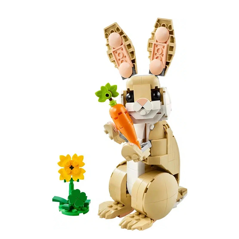 ليغو اللبنات 3 في 1 الحيوان سلسلة لطيف الأرنب والباندا البرية الأطفال لغز لعبة نموذج لتقوم بها بنفسك لعبة هدية للأطفال