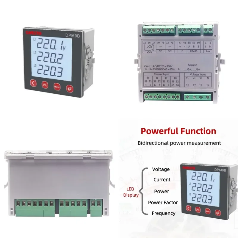 Smart Remote Control Energy Meter Multi Functional Power Meter Intelligent Digital Display Meter