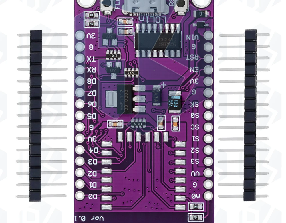 Typ-C USB Nodemcu Lua WiFi V3 ESP8266 Entwicklungsboard Serielles Drahtloses WiFi CH340 ESP-07 ESP-07S Modul für Arduino – Detail 27