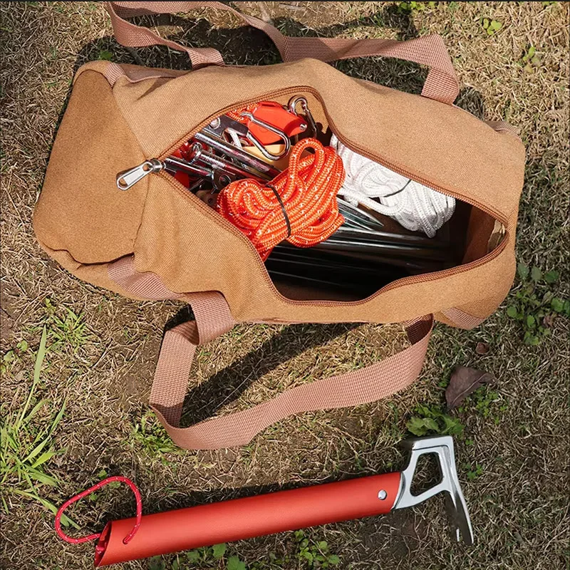 Handheld Portable Tool Storage Bag High Abrasion Resistant Canvas Storage Bag Large Capacity Tool Storage Bag Car Storage Bag