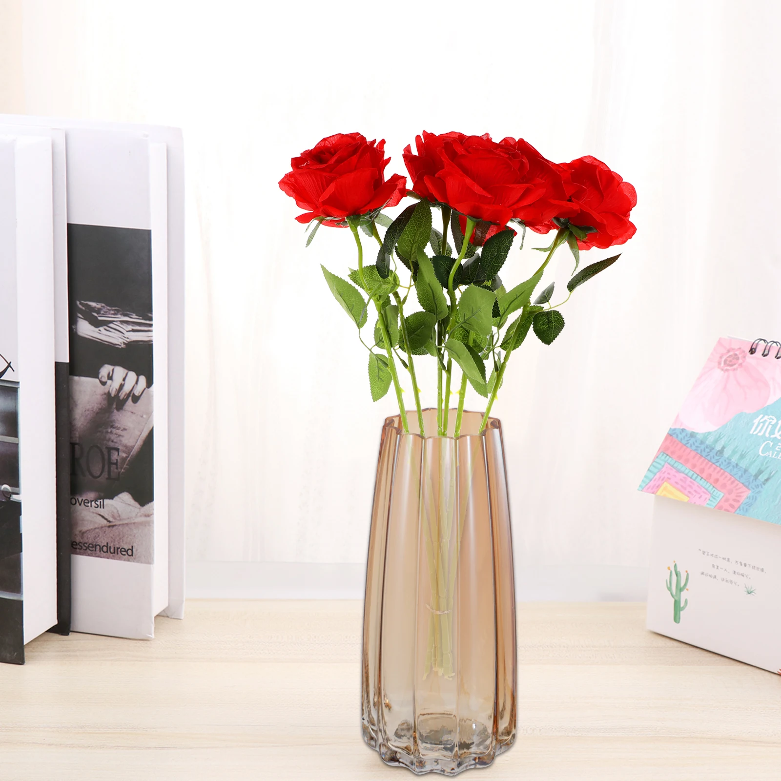 

Simple Style Glass Flower Vase Home Decor Creative Tabletop Arrangement High Quality Gift Choice Glass Flower Vase