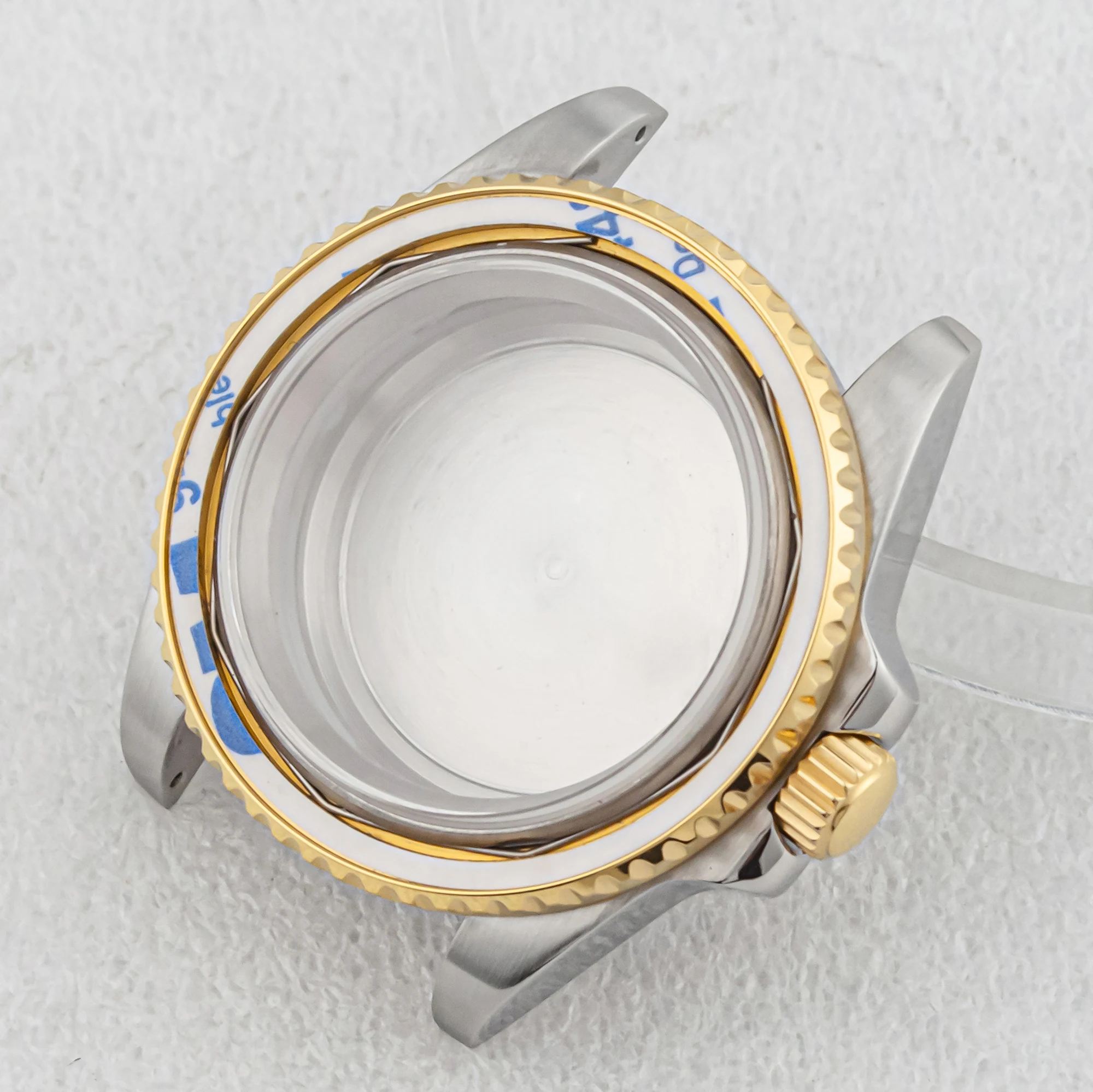 40mm Watch Case Stainless Steel Sapphire Glass 5ATM Waterproof Fit SUB GMT Case NH34 NH35 NH36 Mechanical Automatic Movement