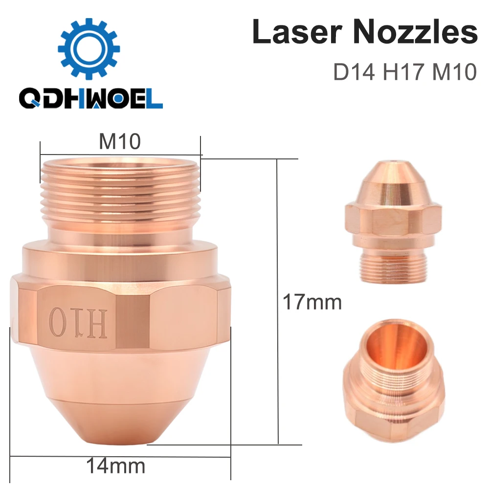 Laser Nozzle  Caliber 1.0-4.0mm Thread M10 Single Double Layer Cutting Nozzles For BT Fiber Laser Head