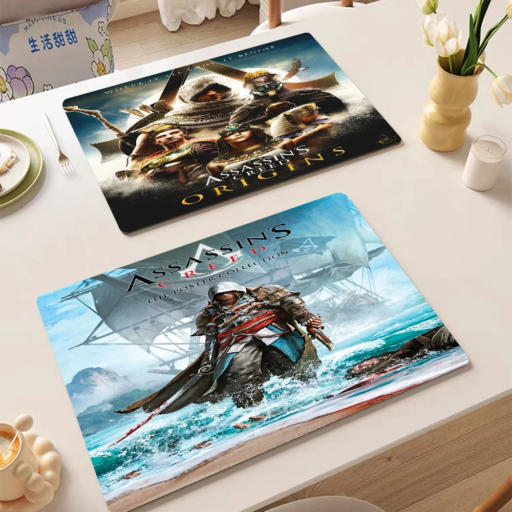 

A-AssassinS C-Creed Game Kitchen Draining Mat Tableware Pad Coffee Dish Drying Mat Placemat Bathroom Kitchen Drain Pad