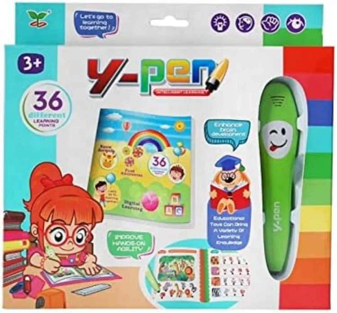 Giocattolo educativo Y-Pen Apprendimento dell'inglese Smart Point Touch Penna parlante Macchina per l'apprendimento Libro sonoro vocale per bambini