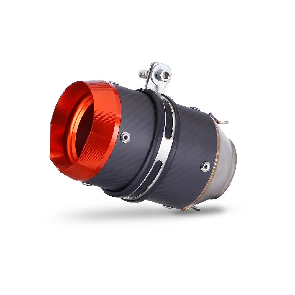 SXLL Universal 60mm/51mm motorcycle exhaust, racing exhaust carbon fiber for Pcx Nmax Aerox Z400 Z250 Z650