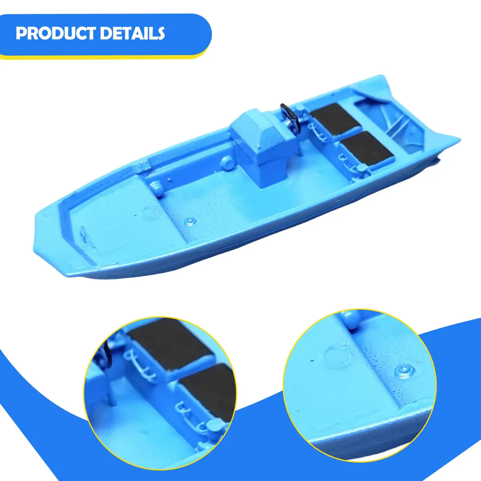 Camping Boat Model in 1:64 Scale, Photo Prop, Mini Fishing Boat Model, Sand Table Simulation Or