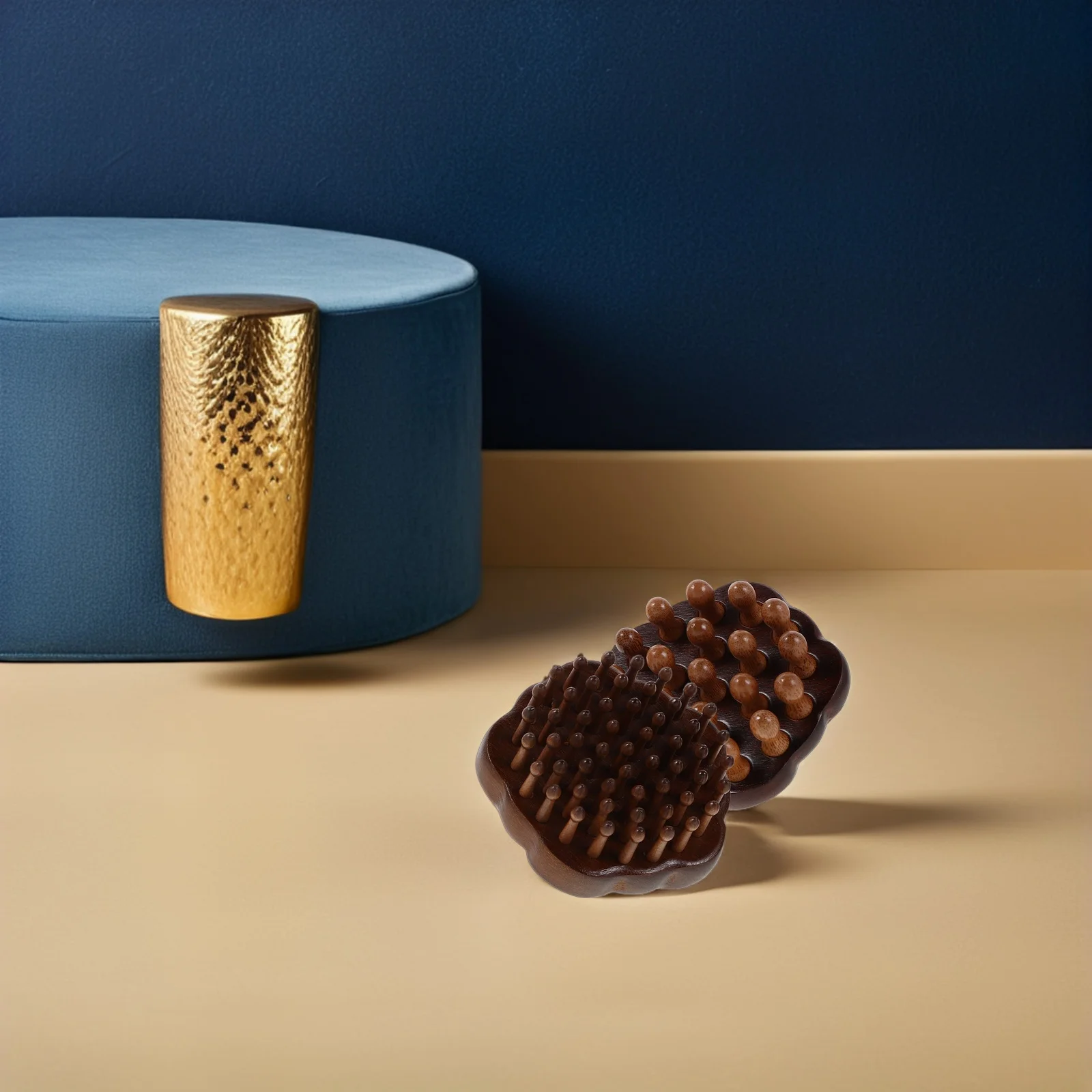 

2pcs Wooden Scalp Massager Sandalwood Massage Comb Gua Sha Portable Scrubber Brush Wooden Hair Brush Set For Daily Care