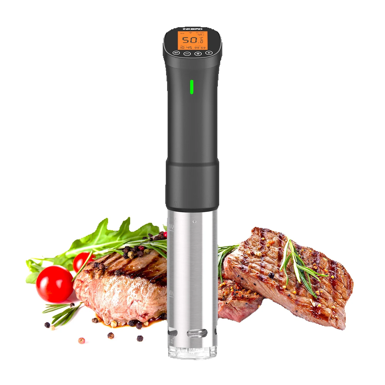INKBIRD الطهي Sous Vide ISV-200W واي فاي طباخ دقيق قوي ودائم الغمر المروج مع مكونات الفولاذ المقاوم للصدأ
