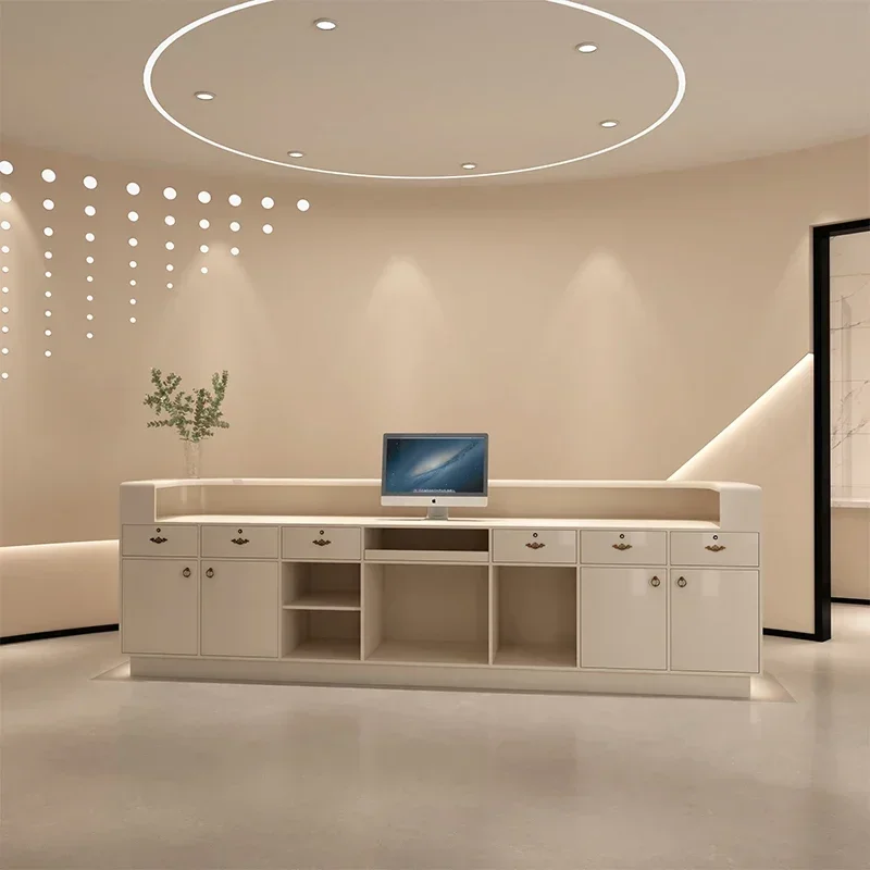 

Reception Counter Cash Register 4060 Ti Clothing Store Coffee Distillation Jug V60 Computer Desks Customer Center Hallway Table