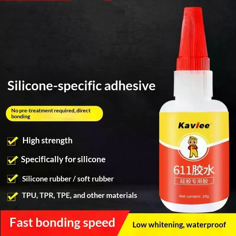 1Pc Silicone Special Glue After Solidification Can Also Bond Soft TPU TPR TPE PVC High Strength Bonding Agent UV Glue Kit