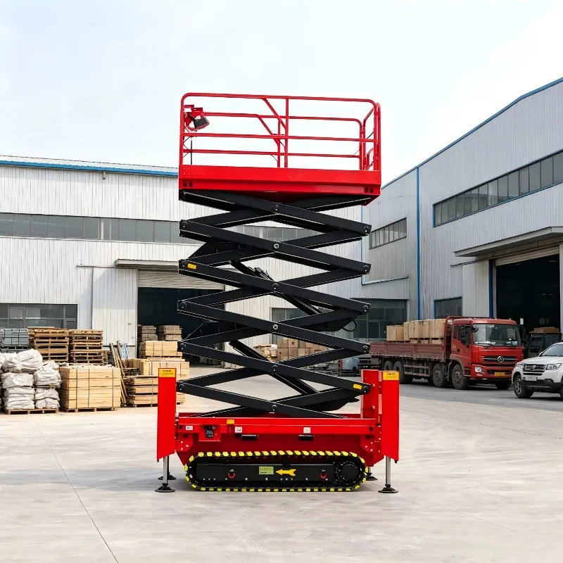 High Quality Hydraulic Lifting Platform Battery Charger Self Propelled Electric Scissor Lift Engine Remote Monitoring System