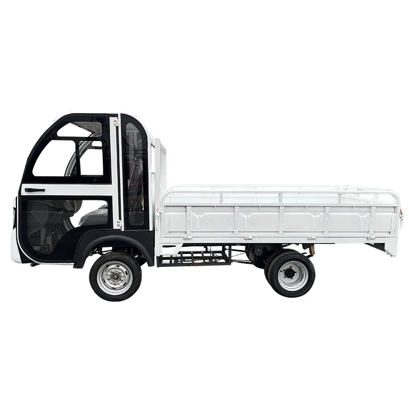 

Electric flat-panel trailer battery car with cab four-wheeler chassis freight