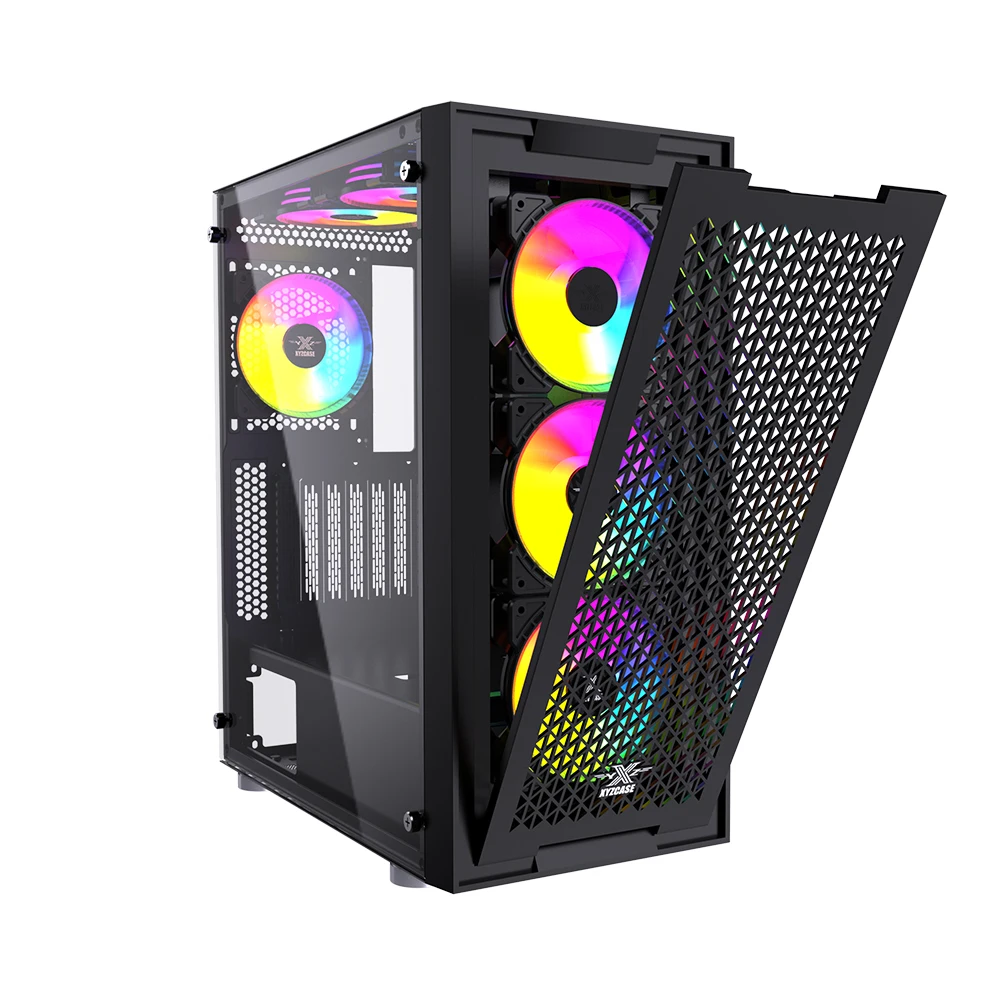 

Factory Direct Sales Tempered Glass Mid-tower Desktop Cooling Computer Cabinet Gaming Computer case Tower