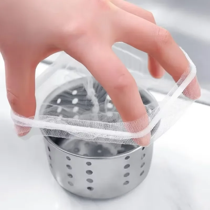 Disposable Sink Filter Mesh Bag Sink Strainer Drains Hole Anti-blocking Garbage Net Bags Kitchen Food Waste Collecting Filter