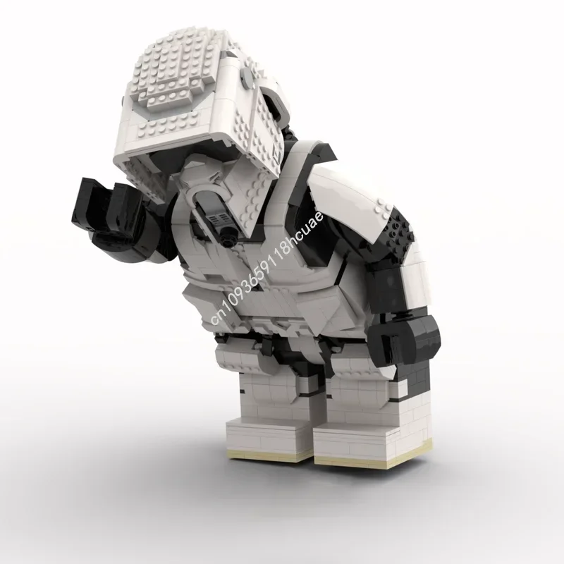 Star Battle Scout Trooper Mega Figure Helmet Model Moc Building Blocks Bricks Creative Assembly Educational Toys Christmas Gift