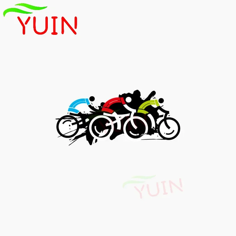 

YUIN Cyclist Racers Car Sticker Creative High Quality Motorcycle Cars Accessories PVC Graphic Decorative Waterproof Decal 11*5cm