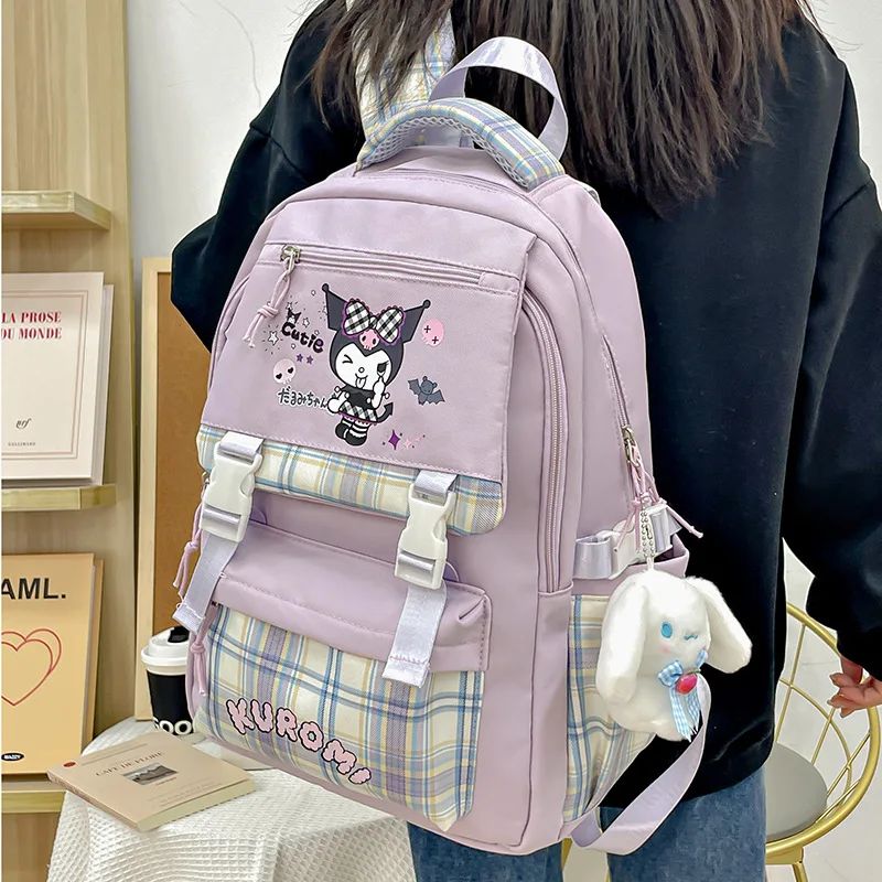 Sanrio Kulomi Merediti Backpack, Large Capacity And Lightweight Backpack, Load Reducing Spine Protection Backpack, Leisure Bag