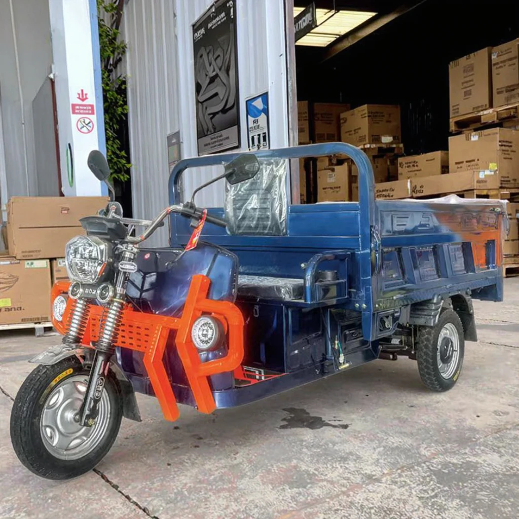 

Factory Outlet Heavy Duty 1200W Electric Cargo Tricycle Open Body with LCD Display Steel Material 400kg Payload 11-20km/h Speed