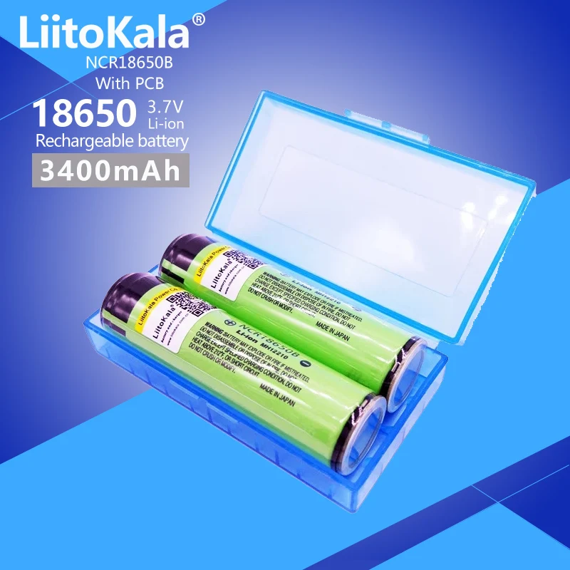 Gorący oryginalny LiitoKala 18650 3400 mah NCR18650B 3.7 v 3400 mah 18650 akumulator litowy do baterii latarki