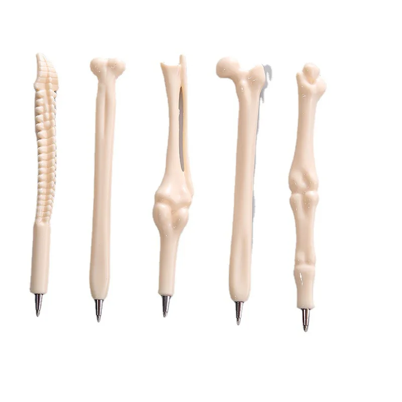 80 قطعة شكل العظام قلم حبر الاقلام المضيئة الكتابة لوازم الهدايا مدرسة مكتب القرطاسية الأزرق الأسود الملء
