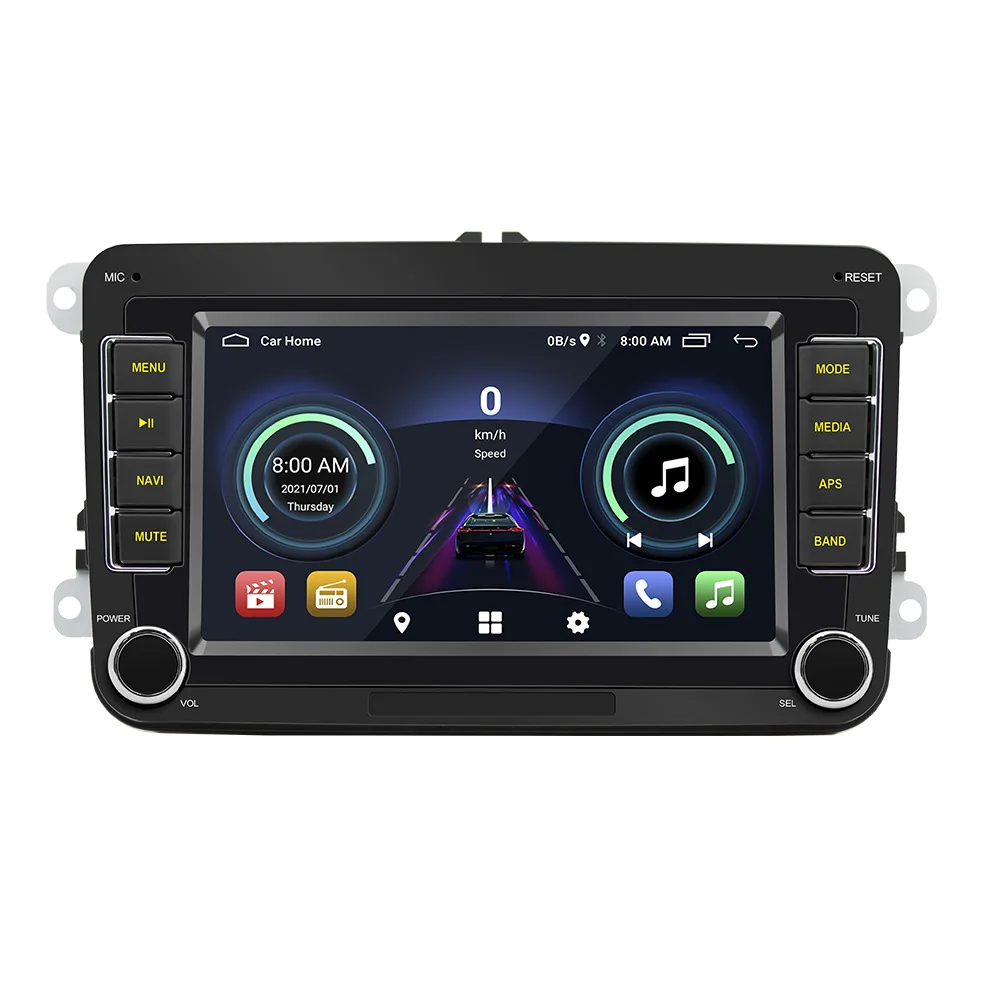 

7" Car GPS Android 10.1 For VW Navigation All-in-One Reversing Image Mobile Phone Interconnection MP5/MP3 Radio Multimedia