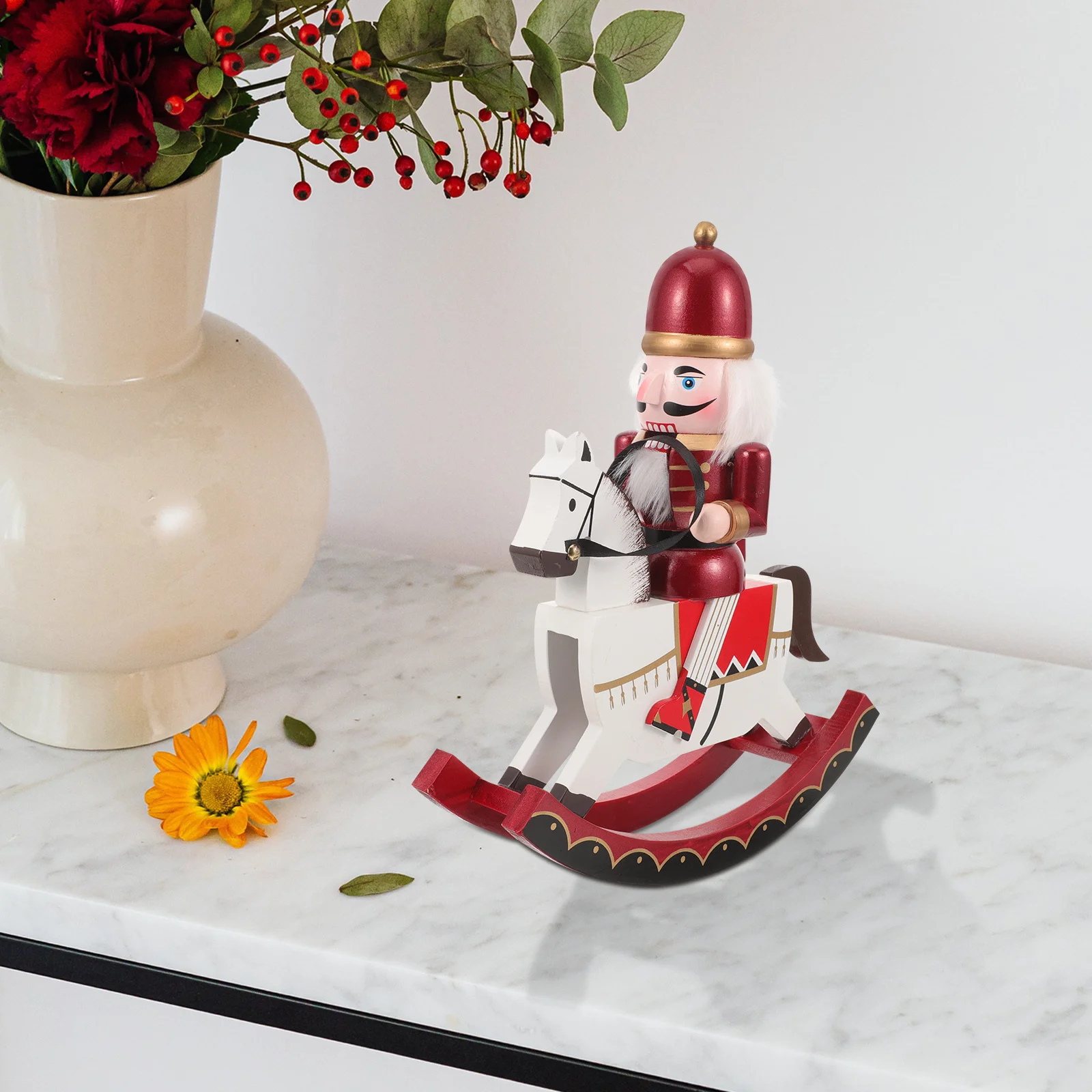 

Wooden Christmas Nutcracker Wooden Nutcracker Craft Desktop Xmas Table Decoration Home Ornament