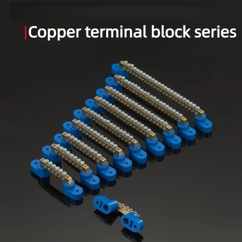 6*9 Copper Wire Terminal Strip Zero Ground Strip 4 6 8 10 12 Position Distribution Box Wire Strip Copper Bar Splitter