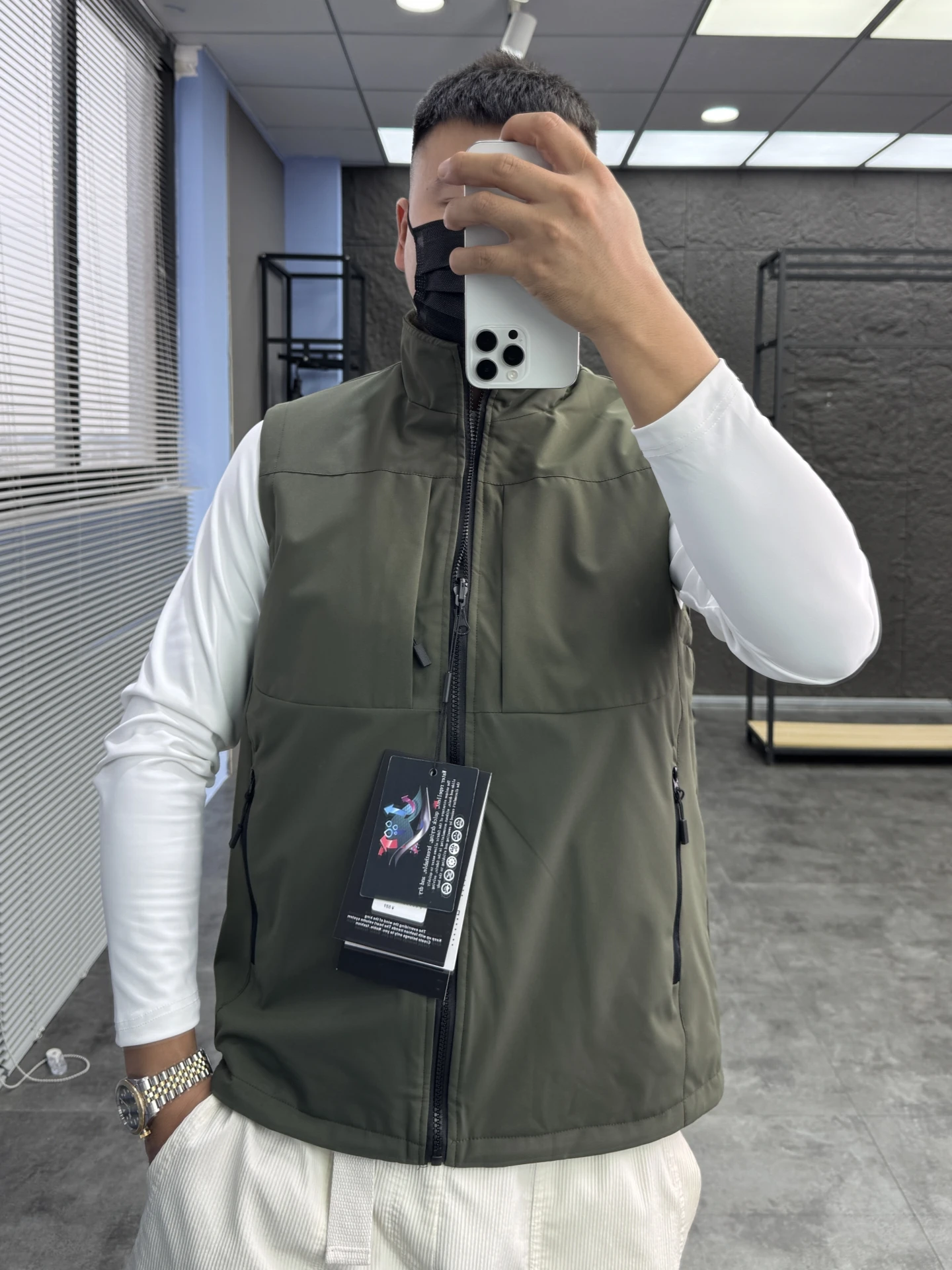 

Двусторонняя подкладка с воротником-стойкой на подкладке, удобный теплый повседневный жилет, мужской воротник-стойка на молнии, одежда...