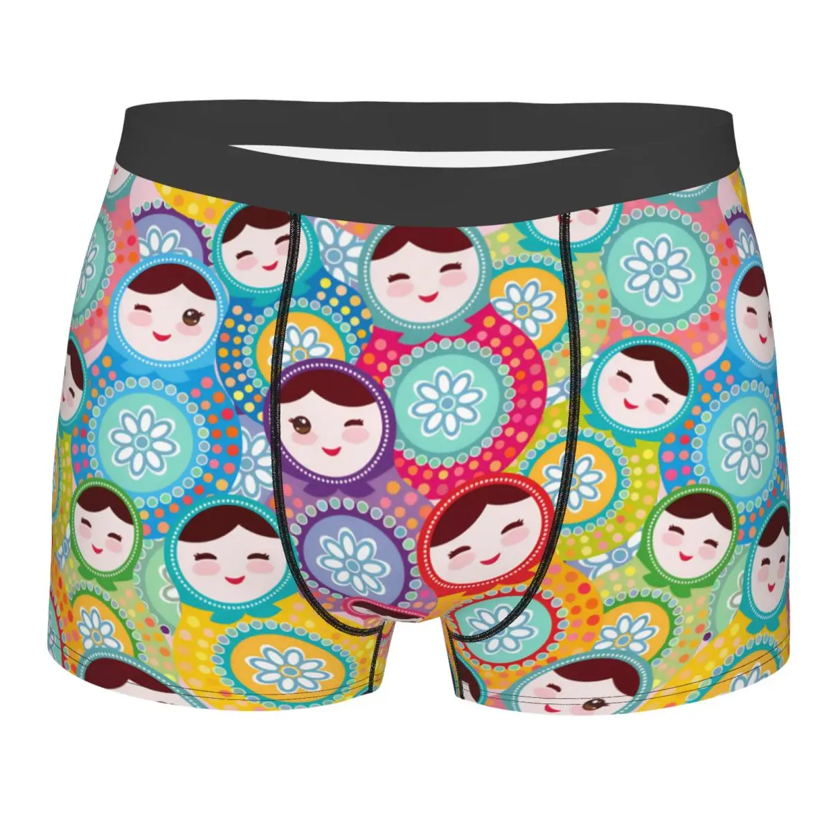 

Новинка: мужские дышащие трусы-боксеры с русской матрешкой и русским народным искусством