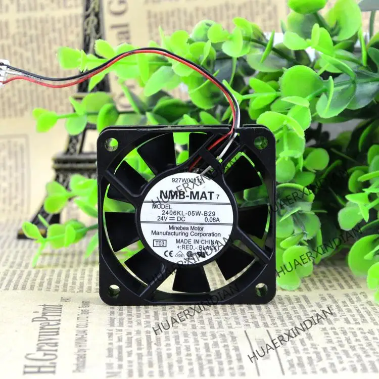 جديد 6015 2406KL-05W-B29 24 فولت 0.08A 3 عدة تجميع مروحة التبريد