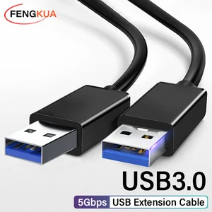 USB 3.0 확장 케이블 USB 남성에서 수컷 5GBPS 빠른 전송 데이터 케이블 CABLE USB3.0 모바일 하드 드라이브 TV에 대한 컴퓨터 노트북. 12 최고의 판매 USB 케이블 확장 - №12