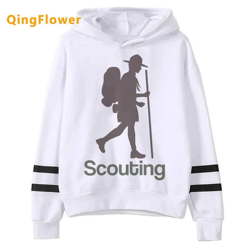 Scouting hoodies women japanese long sleeve top 90s Korean style hoddies Hooded Shirt female aesthetic clothing