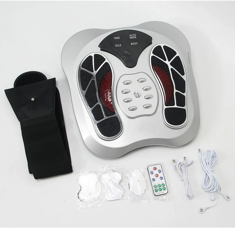 Electric muscle stimulator electromagnetic wave pulse ems foot booster massager