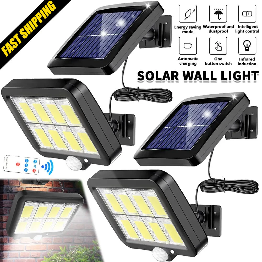 

Solar Sensor Split Wall Lamp 3Mode Waterproof Motion Garden Street Lights Solar Lamp Garden Light for Garden Path 160/120/100COB