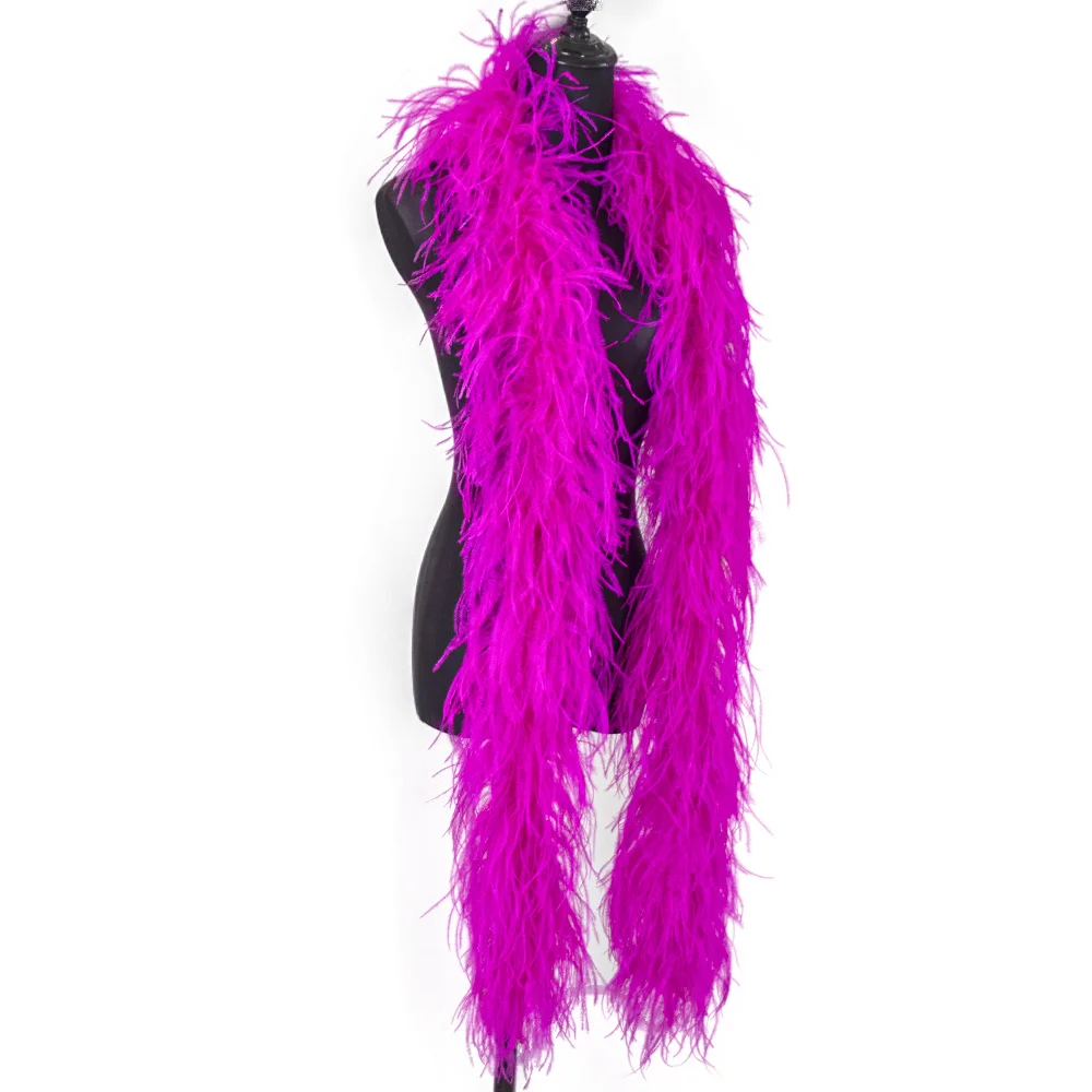 Boas de plumes d'autruche naturelles moelleuses 1M 2 4 6 10 20 PLY Accessoires de mariage Plumes d'autruche pour décoration de fête artisanale Plume boa-Bleu ciel,10ply 1Meter