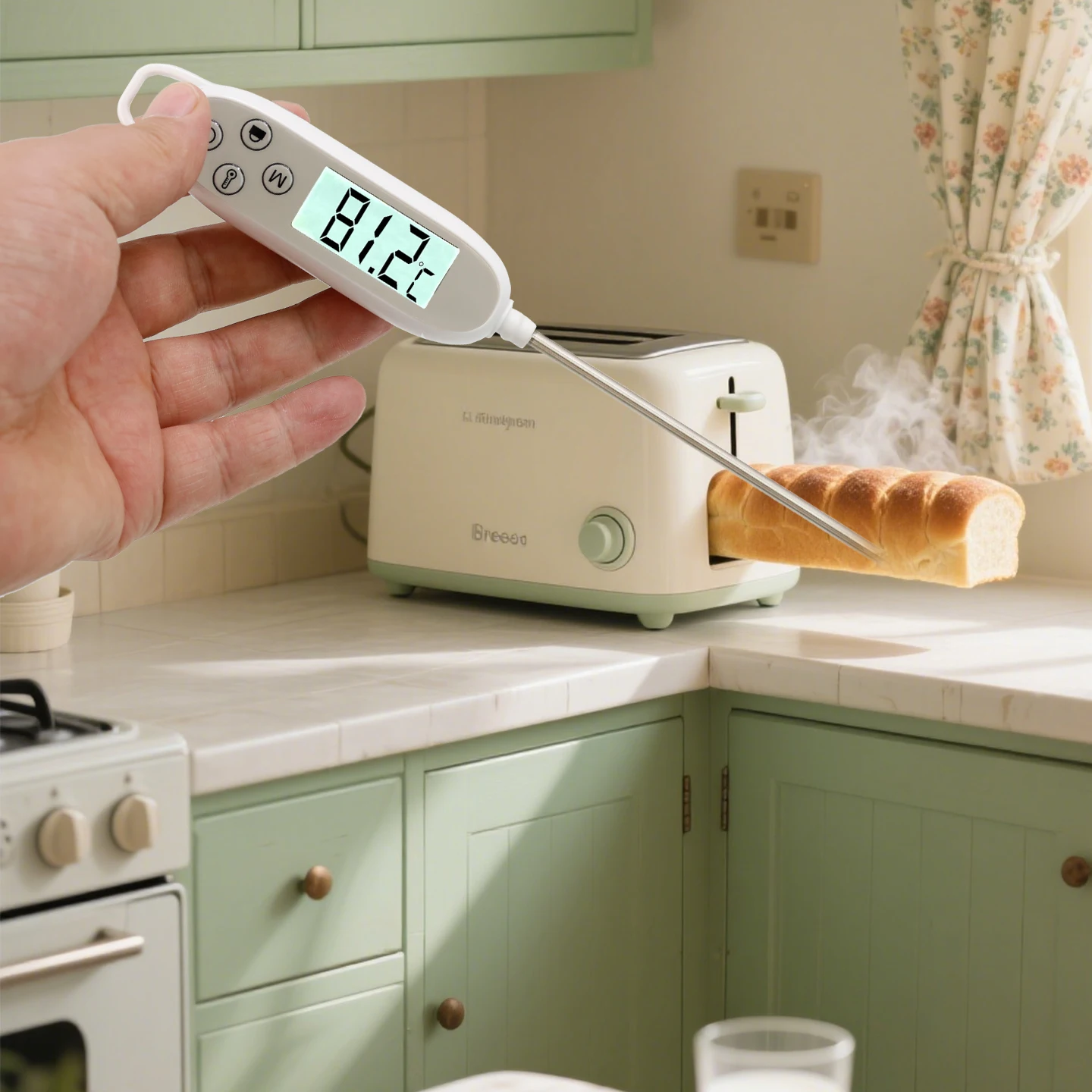 High-Precision Digital Food Thermometer – For Baking, Cooking, and Baby Food, Measures Water, Oil, Milk, and Core Temperatures