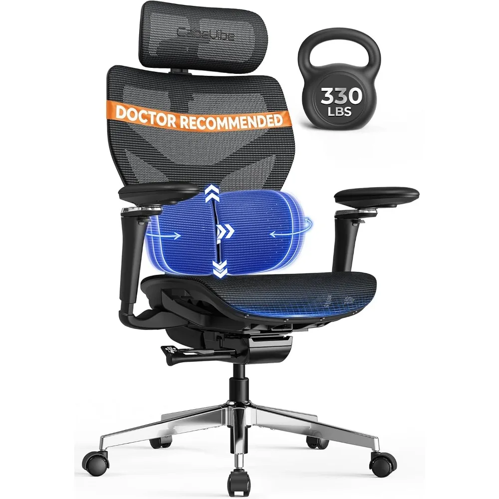 Ergonomic Mesh Chair: Long-Lasting Comfort, Adjustable Features for 5'0
