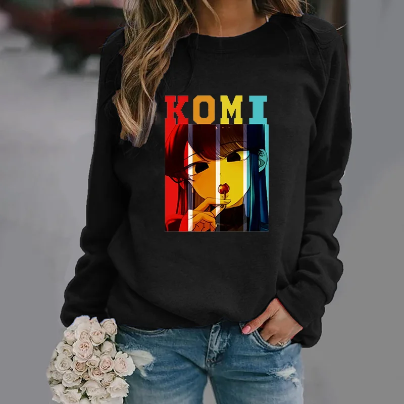 New Anime Shouko komi Pullover Casual Long Sleeve Shouko komi A1 Harajuku Sweatshirt Women's Fashion Street Anime Pullover