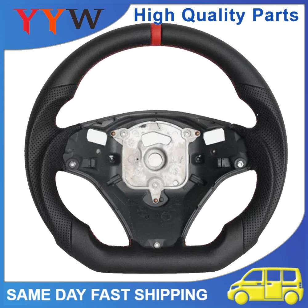 

1PCS NEW Car Full Leather Sport Leather Steering Wheel For BMW E90 E92 E93 M3 328i 335i with Paddles Cutout Car Steering Wheel