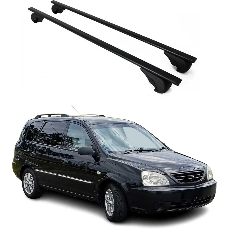 

Поперечные перекладины багажника на крышу для Kia Rondo 20072010 запираемые сверхмощные металлические черные 2 шт. предназначены для безопасных грузовых переносок Transportat