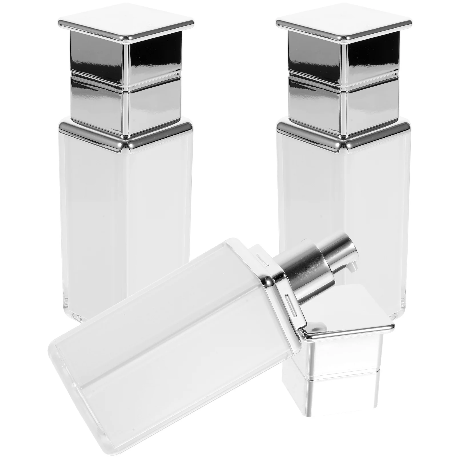 

3 Pcs Milk Bottle Shampoo Pump Bottles Dispenser Lotion Refillable Plastic for and Conditioner Travel