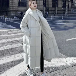 New High-end Womens 90% White Duck Down Coat Winter Cold Warm Down Jacket Large Quilt Quality Female Hooded Snow Parker Overcoat