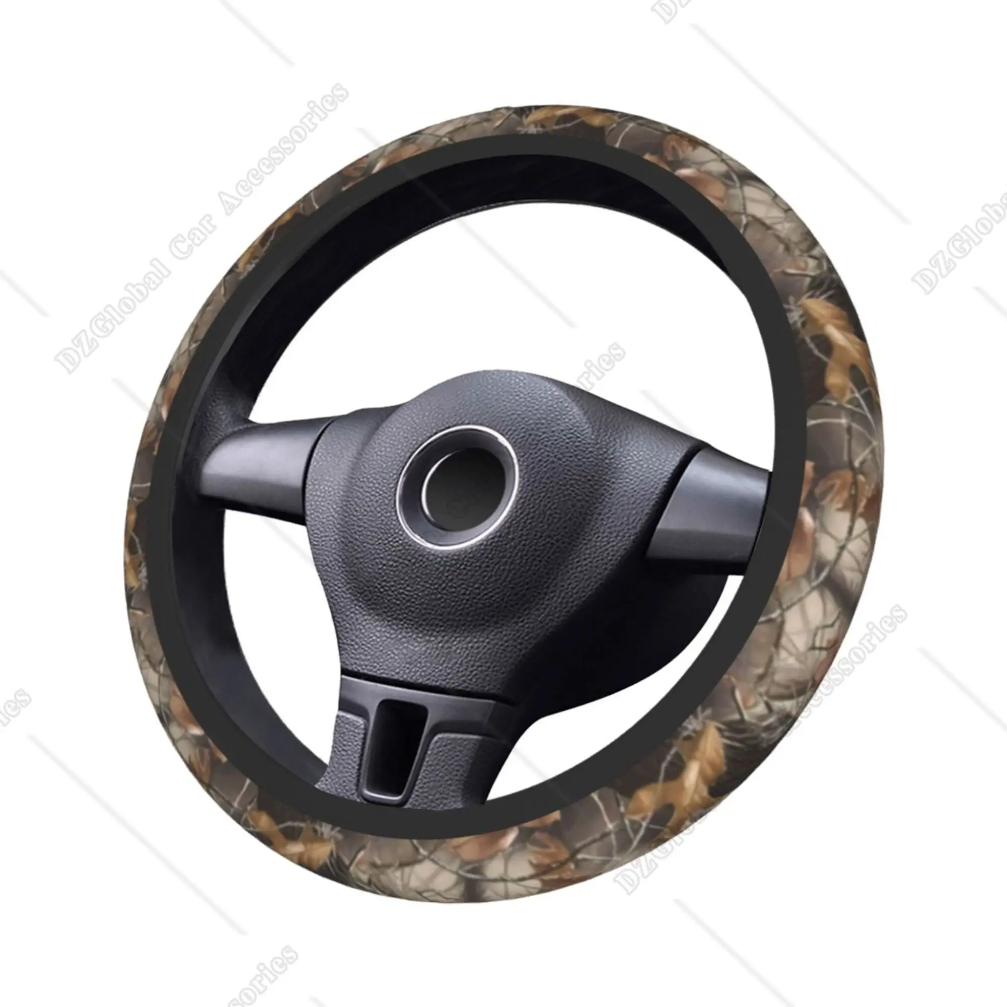 Hunting Camouflage Car Steering Wheel Cover Accessories Steering Wheel Protector Anti-Slip Breathable Sweat Absorption 15 Inches - view 3