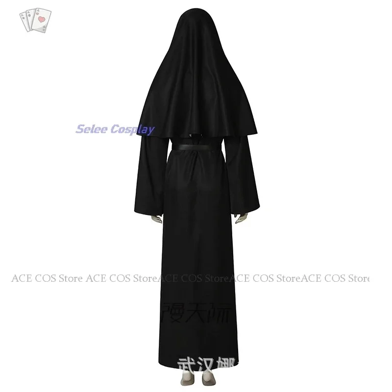Scary Cosplay Costume Party Fancy Carnaval Clothes The Women Horror Movie Nun Halloween Conjuring Ghost Black Suit