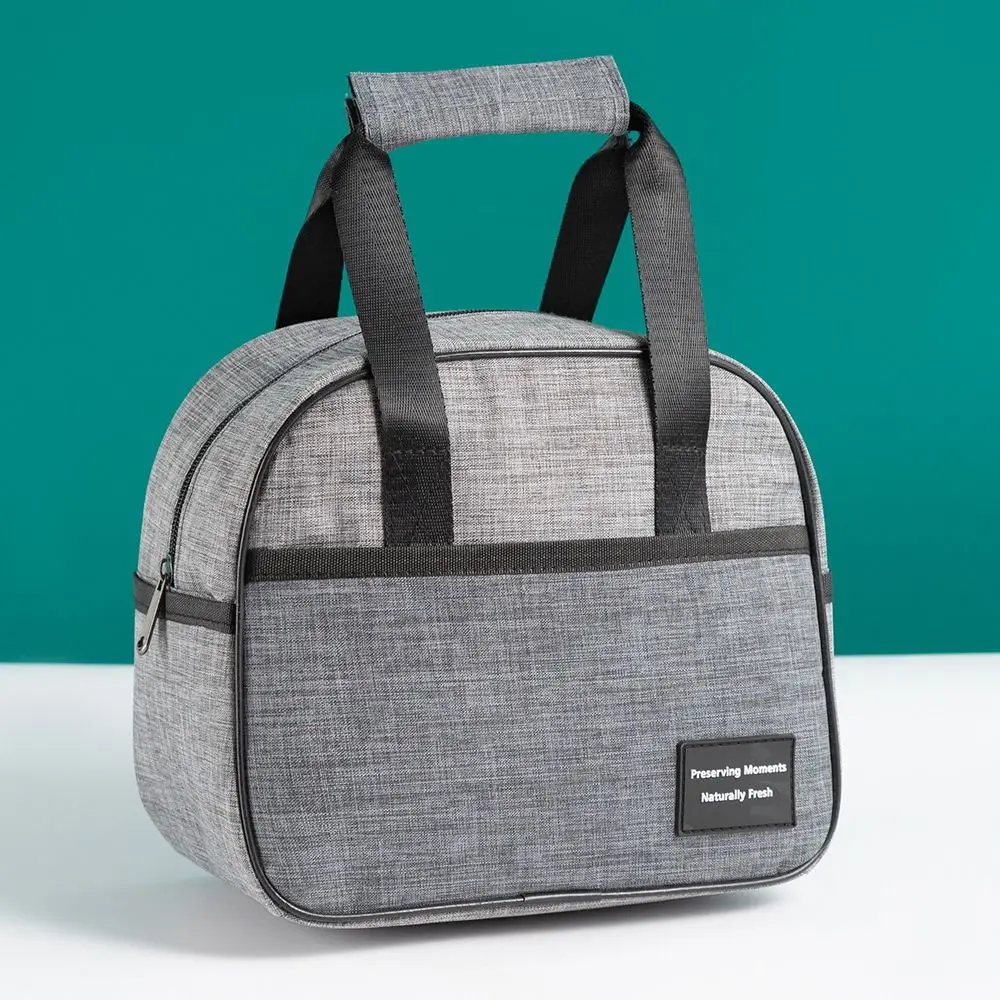 حقيبة غداء حرارية معزولة محمولة مقاومة للماء بسعة كبيرة محمولة باليد للنزهات حقيبة طعام سميكة من قماش أكسفورد صندوق غداء